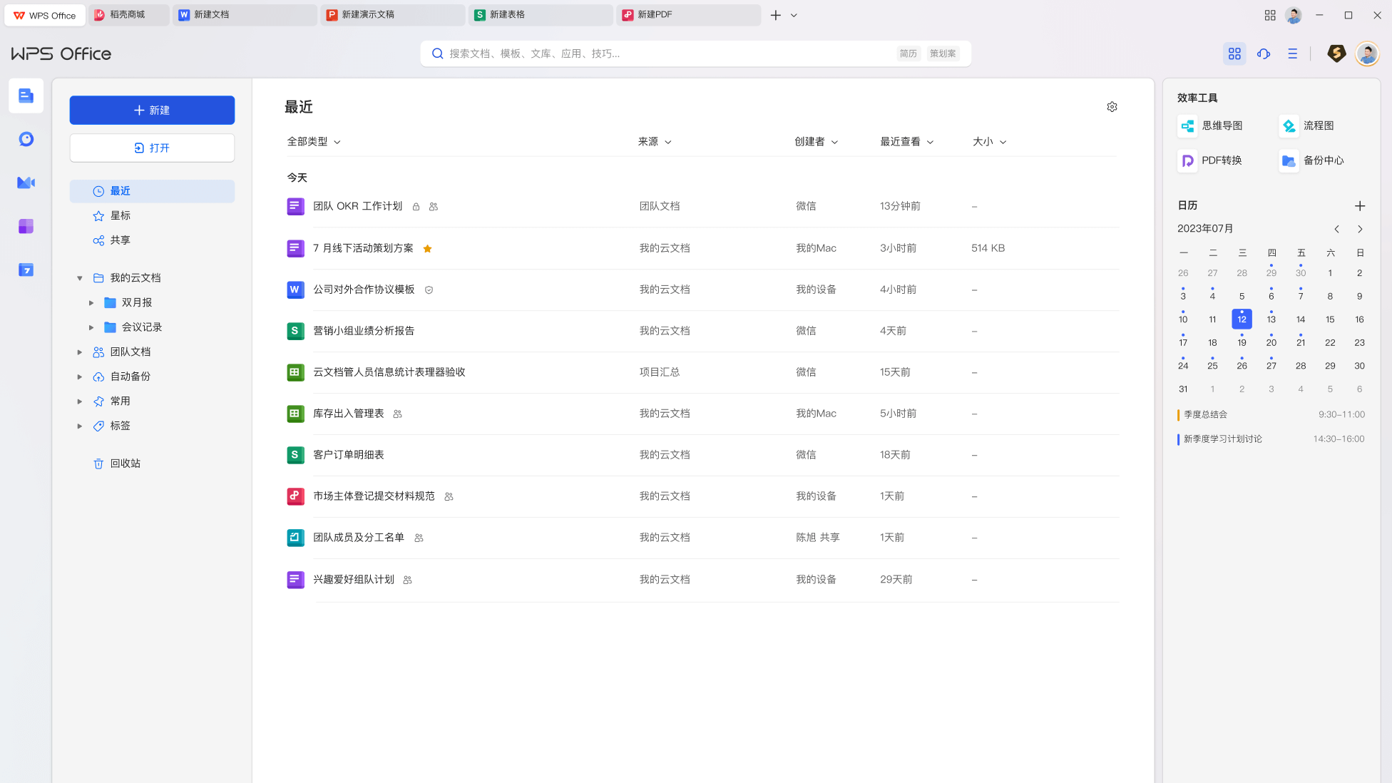 WPS个人简历模板